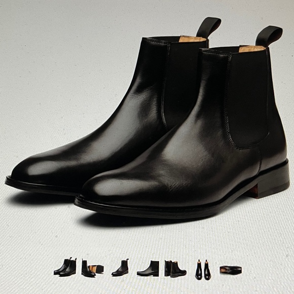 3DM Lifestyle Mens Black Leather Chelsea Boot UK Size 10 Men's US Size 11 - Picture 9 of 14